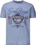 Jan Vanderstorm heren T-shirt HELGO Plus Size blauw