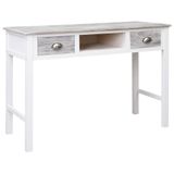 vidaXL Schrijftafel 110x45x76 cm hout grijs