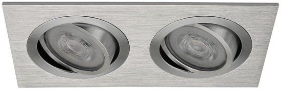 Philips Emir LED inbouwspot - Dubbel - Chroom - 3.5W - Dimbaar