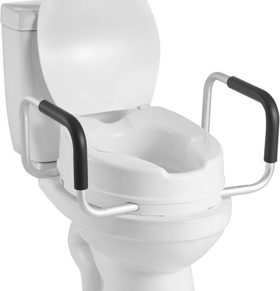 VEVOR Toiletbrilverhoger met armleuningen, belasting 136,1 kg, hefhoogte 10,16 cm
