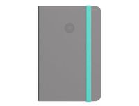 Antartik Notitieboek met elastiek, vaste omslag, A4-vellen, gestreept, grijs en turquoise, 100 vellen, 80 g, FSC