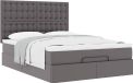 Maison Exclusive - Cadre de lit ottoman avec matelas, gris, 140x190 cm, similicuir