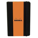 RHODIA 118669C - Hardcover Webnotebook Notitieboek Zwart - A5 14 x 21 cm - Effen - 192 Pagina's - Clairefontaine Ivoor Papier 90 g/m² - Leeslint, Elastieksluiting - Imitatieleer - Collectie Rhodiarama