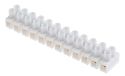 RS PRO PP verbindingsklem wit, schroefaansluiting 12-polig, raster 8 mm 14 AWG / 6A, verpakking van 5 stuks