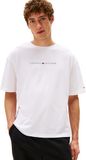 Tommy Hilfiger Heren SS TEE CONT. LOGO UM0UM03685 S/S T-shirt, wit, XL