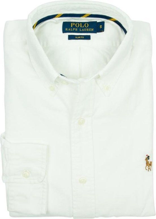 Ralph Lauren Slim Fit Oxford Overhemd Heren Wit Maat XL