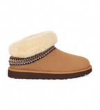 UGG Classic Mini Crescent Leren Enkellaarsjes Bruin