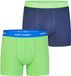 Happy Shorts Boxer Jersey Mannen Effen neon green/navy XXL