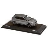 Skoda 6VA099300F7C Fabia A07 modelauto 1:43 miniatuur, grafiet grijs