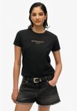 Superdry Sport Luxe T-shirt Dames Vulcan Black