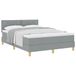 vidaXL Boxspring bed met kussens Lichtgrijs 160 x 200 cm Stof