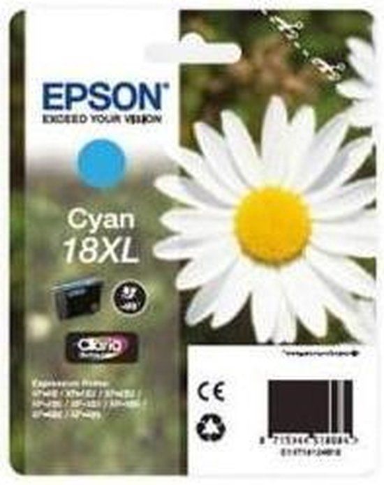 Epson 18XL inktcartridge cyaan high capacity 6.6ml 450 paginas 1-pack RF-AM blister