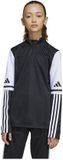 Adidas Squadra 25 Training Sweatshirt Met Halve Rits Zwart 15-16 Years Jongens, Meisjes