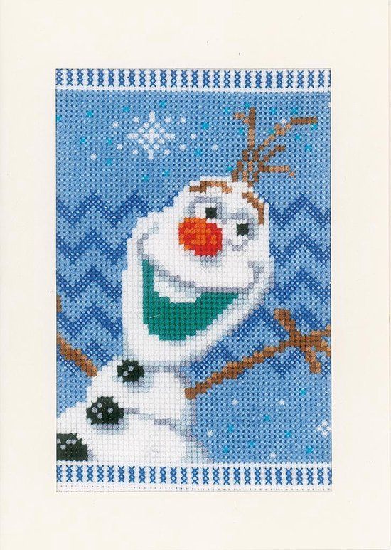 Vervaco Disney Frozen Elsa, Olaf en Anna - Set van 3 Wenskaarten