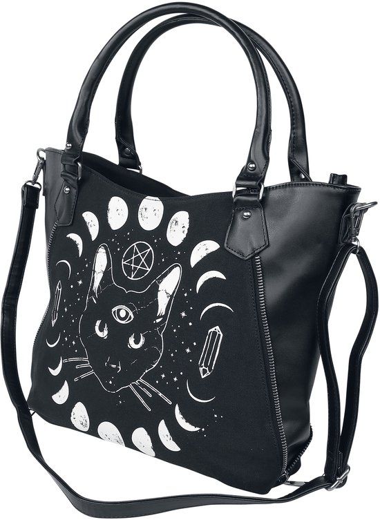 Banned Pentacle Coven Dames Handtas - zwart