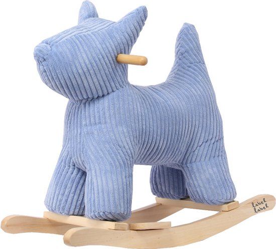 Label Label Hond Blauw Hobbeldier LLRT-23183 - Hout - 3+ jaar