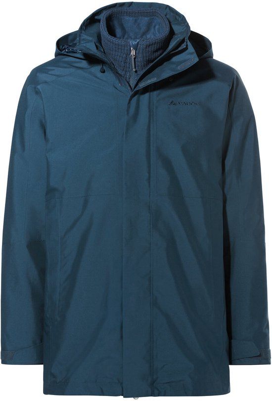 VAUDE Men's Idris 3in1 Parka IV, 3in1 Jas, Regenjas, outdoorJas, Regenjas, met kap, Hardshell Jas, Regenjas, waterdicht, Heren, Outdoorjas