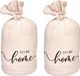 Giftdecor Deurstopper - 2x - 1 kilo - beige - canvas - To be home - D13 x H26