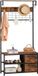 Merkloos Relaxdays Kapstok - industrieel - bruin/zwart - 80x176x30 cm - met haken
