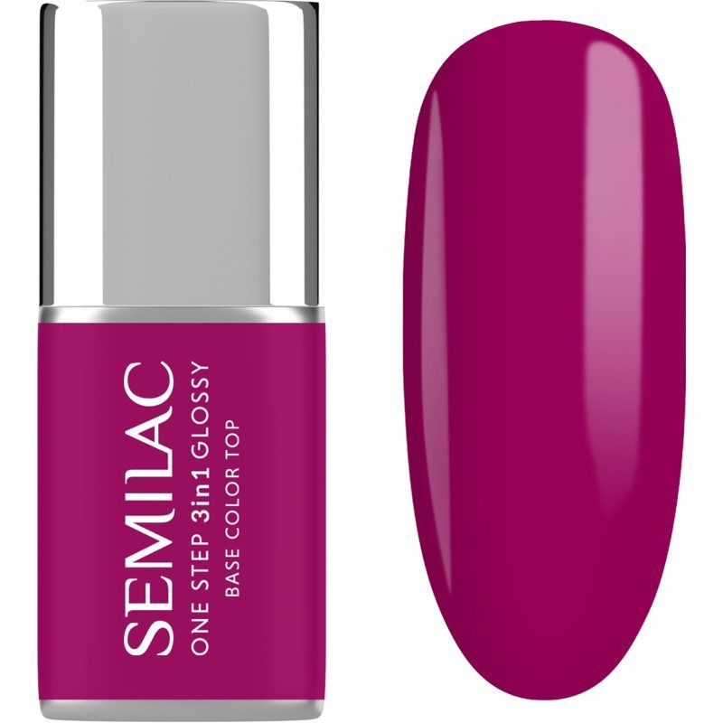 Semilac One Step 3in1 UV-nagellak, glanzend, paars, 7 ml