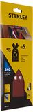Stanley Multischuurpapier (K240, extra fijne korrel, met klittenbandfix, geschikt voor diverse Black+Decker multischuurmachines, 5 stuks) STA31457