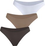 Bjorn borg Björn Borg Dames Invisible Briefs - Slip Middelhoge Taille (3-pack) - Wit - Bruin