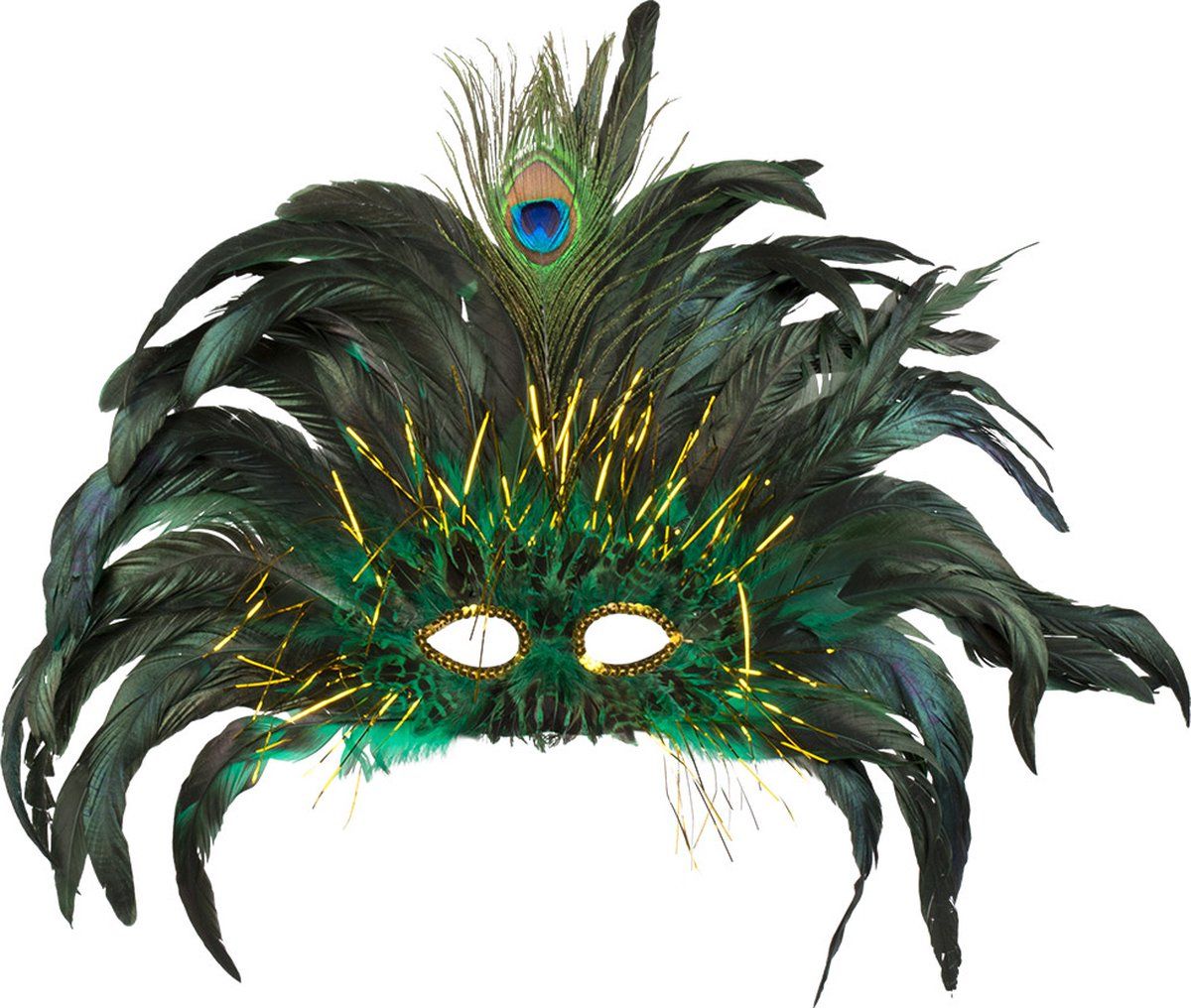 Boland Oogmasker Peacock Queen Groen | Volwassenen