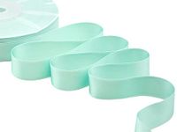 Furlanis - Dubbel satijnen lint, Italiaanse stof - Tiffany-groen, 25 mm x 50 m