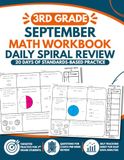 3rd Grade Math Workbook: Daily Spiral Review for September