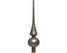 Decoris Kerst piek - antraciet grijs - 26 cm - glas - mat