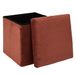 HOME DECO FACTORY, HD0275 Cotele Scott Terra opvouwbare poef, zachtheid, mobiel, zitting, opvouwbare ladekast en bank, 38 x 38 x 38 cm, zithoogte 38 cm, terracotta