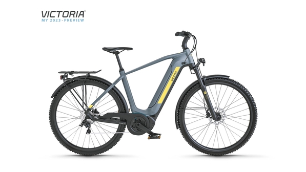 Victoria AVYON 12 Heren Hybride E-bike - 2023 - Bosch - 48cm - Geel/Zilver