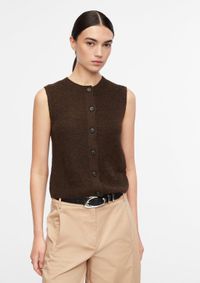 comma Strickjacke donkerbruin