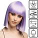 Boland Pruik Djamilla lovely lilac Paars - Steil - Halflang - Vrouwen - Showgirl - Premium Quality - Stijlbaar - Verstelbaar - Wasbaar - Cosplay - Carnaval - Themafeest - Theater