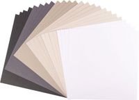 Vaessen Creative Cardstock - Zwart - 30,5 x 30,5 cm - 24 vellen - Textuur - 216 g