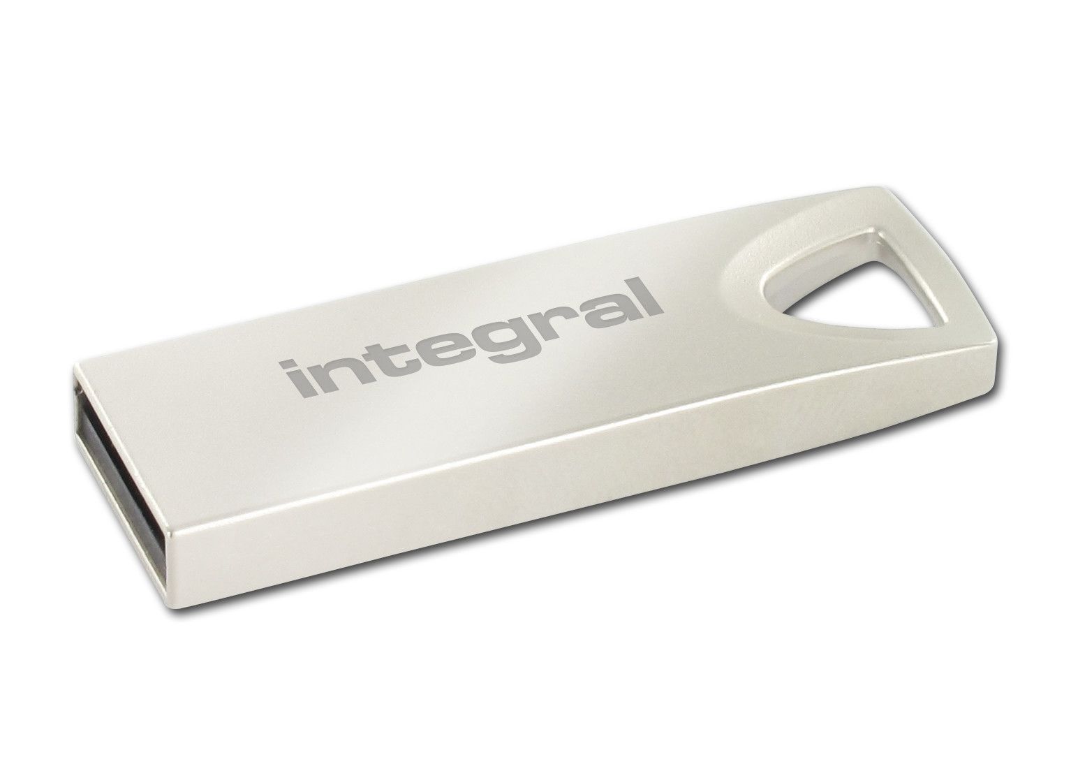 Integral 64GB USB 2.0 Flash Drive - Metal - Silver