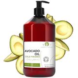 B.O.T Cosmetic & Wellness Pure Avocado-Olie, Natuurlijke Vochtinbrengende Crème, Vitaminerijk en Snel Intrekkend, Bevordering van Celregeneratie, Anti-Aging Effect, 500 ml