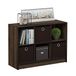 Furinno Basic boekenkast met 6 vakken en 3 laden, hout, Columbia Walnut/donkerbruin, 30,23 x 80,26 x 59,94 cm