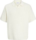 JACK&JONES JJHUDSON KNIT SPLIT NECK Heren Gebreide trui S Acryl Katoen Cloud Dancer