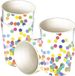 Haza-Witbaard Feestbekertjes in Confetti thema - 24x stuks - karton - 250 ml - Kinderfeestje/kinderverjaardag