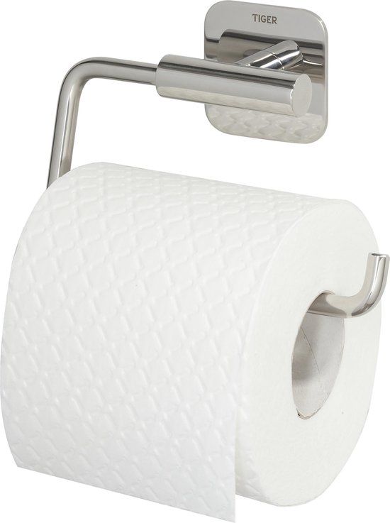Tiger Colar Toiletrolhouder - RVS gepolijst - Zelfklevend