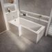 Hudson Reed Sandford Baignoire asymétrique moderne d’angle gauche – 170 x 85 cm – Tablier frontal