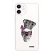 Evetane Beschermhoes compatibel met iPhone 12 Mini, zachte siliconen, robuust, ultradun, transparant, motief: doodshoofd, kroon, trendy motief