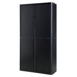 Paper Flow Roldeurkast EasyOffice 4 estantes Zwart 110 x 41 5 x 204 cm