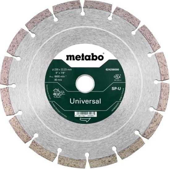 Metabo accessoires Metabo Diamant-doorslijpschaaf voor alle bouwmaterialen 230 x 22,23 mm 624298000