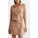 Reiss Austin Mini Robe — Nude