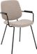 Goossens Eetkamerstoel Hjalmar - Zonder Armleuning - Stof - Beige