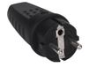 Zwarte waterdichte stekker, 16 A, IP44, 250 V
