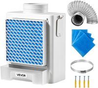 VEVOR Kit de ventilation pour sèche-linge, matériau ABS de haute qualité avec bac de récupération pour ouverture d'évacuation de 99 mm, rappel de surchauffe, 4 tampons de nettoyage
