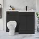Ensemble meuble-lavabo & WC Hudson Reed - Gris noir - Droite - 110,5 cm - Poignées invisibles noires - Moderne - Cluo-Select